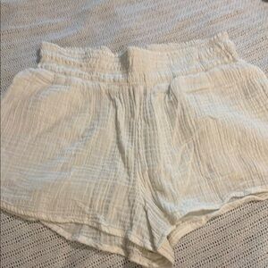 Abercrombie & Fitch High Waist White Shorts